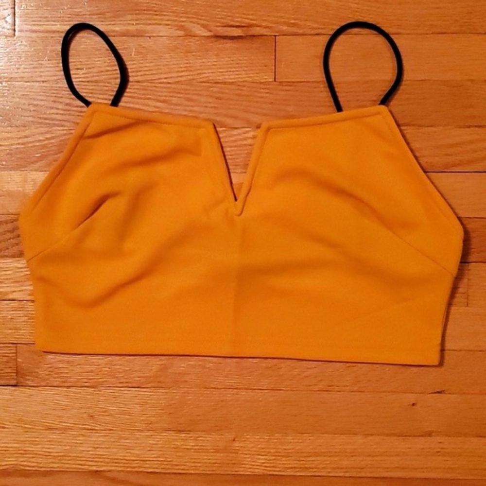 Yellow crop top
